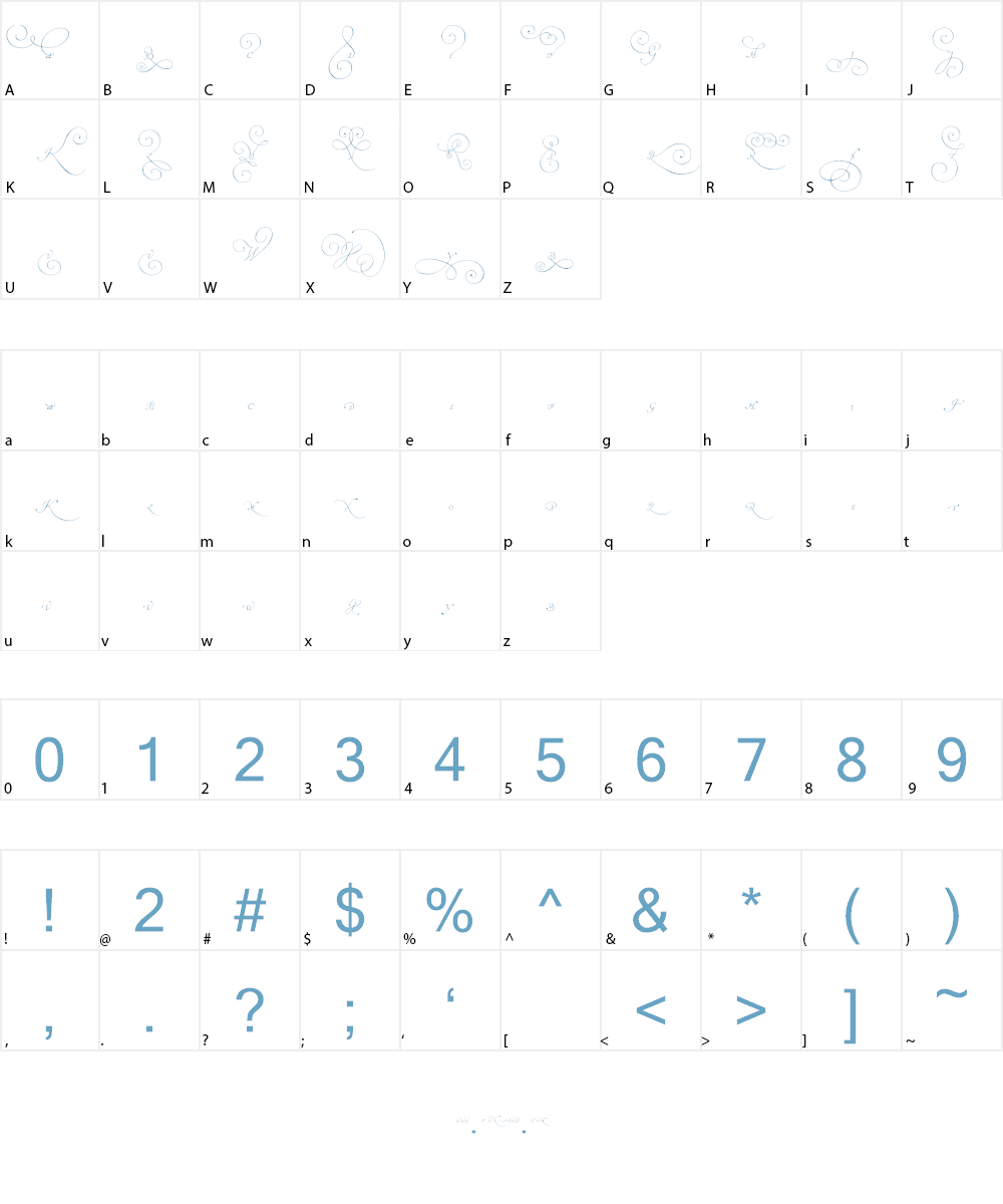 artistic swash Font Character